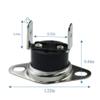 HOLEPU KSD201 110-0 Microwave Thermostat Thermal Fuse for GE, Normally Closed Temperature Control Switch for Microwave Oven, Water Heater, Etc view 3