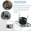 HOLEPU KSD201 110-0 Microwave Thermostat Thermal Fuse for GE, Normally Closed Temperature Control Switch for Microwave Oven, Water Heater, Etc view 4