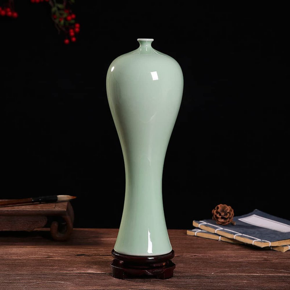 EliteBloom Jingdezhen Ceramic Vase,for Centerpieces,Kitchen,Office, Living Room,Wedding,Gifts,Beauty and Art Vases Perfect Home Decor Vase (D)
