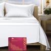 Mayfair Linen 100% Egyptian Cotton Queen Sheet Set - Luxury 1200 High Thread Count Egyptian Cotton Sheets Queen Size (4 PC, White), Silky Soft, Cooling, 17" Deep Pocket Sateen Weave Hotel Bedding view 1