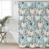 Thanksgiving Turquoise Pumpkins Shower Curtain Set with Hook 72"x78",Fall Eucalyptus Maple Leaves Washable Cloth Polyester Fabric Shower+Curtain,Waterproof Bath Curtains for Bathroom,Showers,Bathtubs view 4