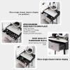 BAYTEWJX Vanity Desk with Mirror and Lights Makeup Table Modern Vanity Desk for Bedroom with Cushioned Stool Dressing Table with Drawers Small Makeup Vanity for Women Girls Bedroom.(60x40x77.5cm) view 4