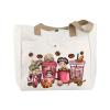 BLUPARK Funny Cafecitoy Chisme Mexican Coffee Cup Tote Mexican Concha Pun Gift Mexican Themed Tote Bag Mexican Women Bag Mexican Gift (Mexi, Coffee Croissant TO) view 1