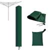 ZXINGCHI Clothes Drying Rack Cover Umbrella Washing Line Cover 600D Hard-Wearing Oxford Fabric UV Resistant Waterproof Windproof Drying Rack Covers Cover for All Rotary Dryer Washing Lines(Green,65x6x view 1