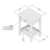 Bush Home Mayfield Small End Table with Drawer in Pure White and Shiplap Gray | Storage for Living Room, Bedroom, or Home Office view 3