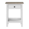 Bush Home Mayfield Small End Table with Drawer in Pure White and Shiplap Gray | Storage for Living Room, Bedroom, or Home Office view 4