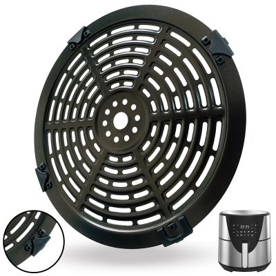 CyHiThai 8QT Round Air Fryer Grill Crisper Plate for Bella Air Fryers(MODEL: KZ-80D16(11)), Upgraded Grill Pan Crisper Tray Insert Grate Rack Grid Shelf for 8QT Bella Air Fryer, Dishwasher Safe