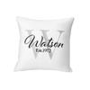 Custom Embroidered Love Pillow  Personalized Throw Pillow with Names, Family Name & Est. Year  100% Cotton Cover, Machine Washable  Ideal Gift for Wedding, Anniversary, Valentines Day & Home Dcor view 1