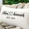 Custom Embroidered Love Pillow  Personalized Throw Pillow with Names, Family Name & Est. Year  100% Cotton Cover, Machine Washable  Ideal Gift for Wedding, Anniversary, Valentines Day & Home Dcor view 3
