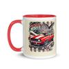 1969 Camaro Z28 Graphic Patriotic Bald Eagles Stars and Stripes Retro Automotive Mug with Color Inside view 3