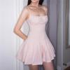 Udeniy Womens Summer Casual Dresses Sexy Spaghetti Strap Dresses V Neck Floral Mini Dresses Club Dresses Womens Date Night view 2