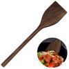13.5" Walnut Wood Spatula, Large Wooden Spatula for Cooking, Long Handle Flat Spatula, Non-Stick Wooden Scraper, Turner for Frying, Flipping & Scraping-Great for Big Frying Pan view 1