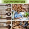 13.5" Walnut Wood Spatula, Large Wooden Spatula for Cooking, Long Handle Flat Spatula, Non-Stick Wooden Scraper, Turner for Frying, Flipping & Scraping-Great for Big Frying Pan view 4