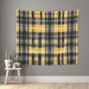 WZYWHJ Yellow Gray Black Plaid Pattern Indoor Decor Tapestry 60x51 in : Soft, Quality and lightweight Suitable for wall hanging tapestries view 2