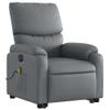 vidaXL Electric Massage Recliner Chair-Gray Faux Leather Power Lift-Assist Vibrating Armchair for Living Room/Seniors view 4