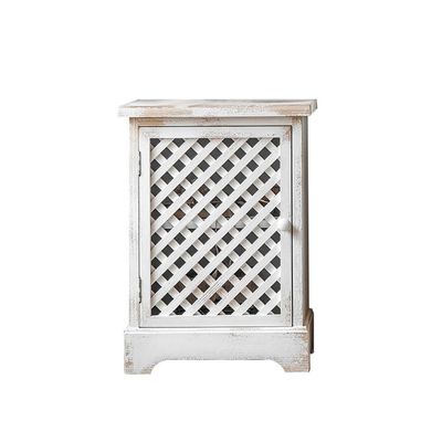 DIEYPOL Aparadores Para Comedor Retro Solid Wood Grid Hollow Storage Cabinet Vertical Cabinet Home TV Cabinet B&B Ct Sideboard Bufetera, 50X36X70cm