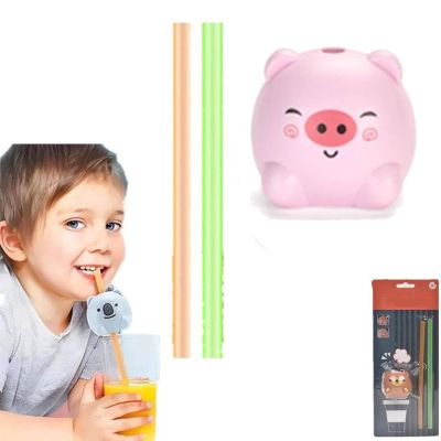 A Straw That Makes Surprising Sounds, with 9Sound Effects, with Random Fun Sound Effects of Cute Animal-Shaped Musical Straws,Special Vocal Talking Singing Straws for Kids, Reusable Straws
