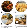 african art Oversized framed wall art decor, African Art framed wall Art, Abundance Harvest African Painting I, Beige Global Gold framed wall art, 32x16 inches Gold Frame view 3