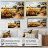 african art Oversized framed wall art decor, African Art framed wall Art, Abundance Harvest African Painting I, Beige Global Gold framed wall art, 32x16 inches Gold Frame view 4