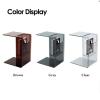 Coffee Table Acrylic Side Table, Transparent Small Side Table with Storage Basket, Acrylic End Table Clear Nightstand and Stool for Living Room Bedroom Office Kitchen Serving Snack Eating Living Room view 3