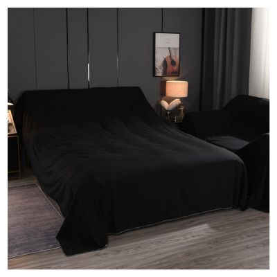 OREZAUQS Dust Sheets for FurnitureLarge dust SheetsDust CoverDust Covers for Furniture,Light Dust Sheet for Furniture (Black,3.5 * 4.5 m)