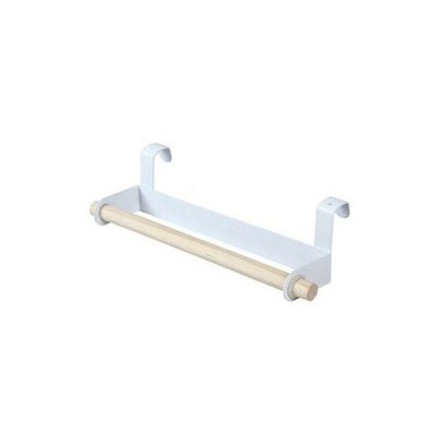 Kitchen Roll Holder Paper Towel Holder Under Cabinet, Wooden Tissue Hanger Accessories Over Door Cabinet Paper Roll Rack Towel Holder Home Organizer Tools Kitchen Paper Roll Holder(B)