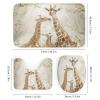 TOWINSFB 4Pcs Playful Garden Giraffe Shower Curtain Set with Toilet Lid Cover Non-Slip Rugs for Bathroom, African Animal Floral Shower Curtain Bathroom Sets with Hooks, 72x72 Inch view 3