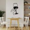 SZI Wine Glass Metal Wall Art, Woman Drinking Wine Home Decor, Line Wall Art, Bar Metal Sign, Modern Wall Decor Dining Room, Kitchen (30 x 19 in / 76 x 48 cm, Gold) view 2
