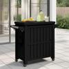 3-in-1 Serving Cart Black Polypropylene,3in1 Outdoor Rolling Serving Cart with 21 Gal Ice Bucket for Drinks and Food Prep Kitchen & Dining Carts view 3