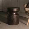 Coffee Table 18" Tall Stump Side Table, Wood Side Table Garden Stool, Tree Stump End Table, Small Coffee Table Accent Table Plant Stand Holder for Garden Household Living Room Living Room Furniture(Bl view 3