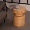 Coffee Table 18" Tall Stump Side Table, Wood Side Table Garden Stool, Tree Stump End Table, Small Coffee Table Accent Table Plant Stand Holder for Garden Household Living Room Living Room Furniture(Bl view 4