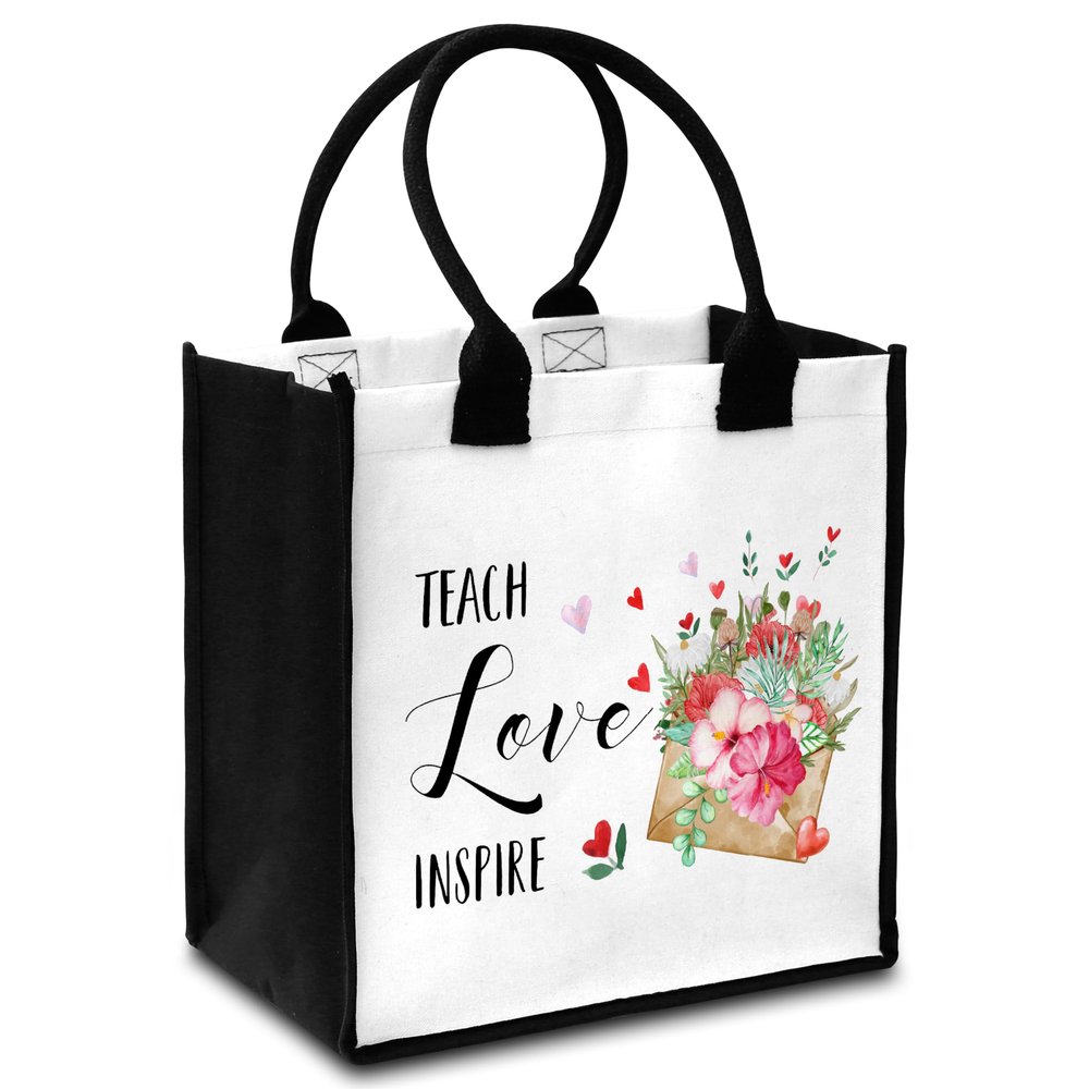 seclate Teacher Appreciation Gifts Tote Bag, Birthday Gift for Teachers Tote Bags for Women, Reusable Beach Bags for Travel Shopping Sports - B17