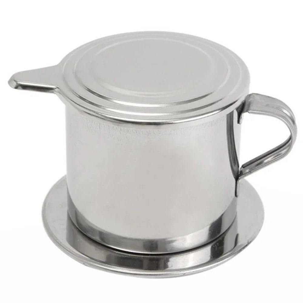 HomeLoft Basics Stainless Steel Coffee Drip Filter Maker Pot Infuse Cup, Coffee Dripper, Reusable Coffee Filter Coffee Maker for Home Office Camping(70ml), AM15SD0KWL6US