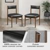 Lexicon Kitchen & Dining Room Chairs, Dining Chairs Set of 2, Leather Upholstered Dining Chairs, Solid Rubber Wood Armless Dining Chairs, Curved Backrest Modern Dining Chair, Easy Assembly, Cherry view 2
