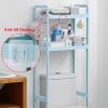 Yclty Over The Toilet Storage Shelf, Bathroom Space Saver Rack Includes 2-Hooks, Freestanding Bathroom Organizer Above Toilet for Laundry, Restroom, Easy to Assemble(48.5x26x113cm) view 3