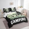 Erosebridal 7Pcs Comforter Set King Size, Happy Camping Comforter Sets Bed in a Bag with Flat Sheet and Fitted Sheet for Kids and Adults, Rv Camper Bedding Set with Pillowcases & Throw Pillow Covers view 3