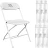 VISTACASA 20 Pack White Plastic Folding Chair, Indoor Outdoor Portable Stackable Commercial Seat with Steel Frame 350lb. Capacity for Events Office Wedding Party Picnic Kitchen Dining view 1