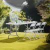 VISTACASA 20 Pack White Plastic Folding Chair, Indoor Outdoor Portable Stackable Commercial Seat with Steel Frame 350lb. Capacity for Events Office Wedding Party Picnic Kitchen Dining view 2