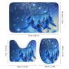 TOWINSFB 4Pcs Blue Dream Catcher Shower Curtain Set with Toilet Lid Cover Non-Slip Rugs for Bathroom, Fantasy Feather Abstract Shower Curtain Bathroom Sets with Hooks, 72x72 Inch view 3