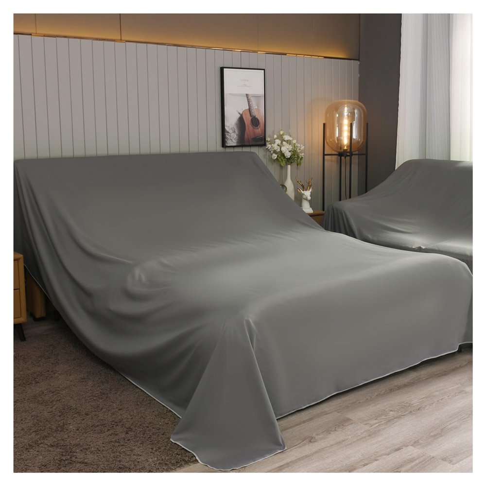 OREZAUQS Dust Sheets for FurnitureLarge dust SheetsDust CoverDust Covers for Furniture,Light Dust Sheet for Furniture (Dark Grey,3.5 * 6 m)