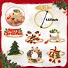 24 Pcs Christmas Napkin Rings Holiday Napkin Holders Rings for Cloth Napkins Christmas Table Dinner Home Decorations (6 Style) view 2