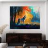 Sense Canvas Wolf Scene 82 Canvas Art - Home Decor Wall Art Print Poster Painting Small 16x12 / 1.5" view 3