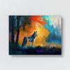 Sense Canvas Wolf Scene 82 Canvas Art - Home Decor Wall Art Print Poster Painting Small 16x12 / 1.5" view 4