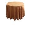 ZHIQISHI Waterproof Tablecloth,Round Table Cloth Polyester Jacquard Tablecloth Tablecloth Wedding Banquets Party Circular Meeting Tablecloth 160cm Round Table Cover(Pink)(Brown) view 1