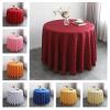 ZHIQISHI Waterproof Tablecloth,Round Table Cloth Polyester Jacquard Tablecloth Tablecloth Wedding Banquets Party Circular Meeting Tablecloth 160cm Round Table Cover(Pink)(Brown) view 2