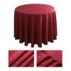 ZHIQISHI Waterproof Tablecloth,Round Table Cloth Polyester Jacquard Tablecloth Tablecloth Wedding Banquets Party Circular Meeting Tablecloth 160cm Round Table Cover(Pink)(Brown) view 4