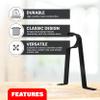Amazing Drapery Hardware 5/8" Cafe Rod Bracket with 1.9" Wall Clearance, Decorative, Includes Mounting Screws, 1 Pair - Black view 2