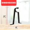 Amazing Drapery Hardware 5/8" Cafe Rod Bracket with 1.9" Wall Clearance, Decorative, Includes Mounting Screws, 1 Pair - Black view 3