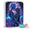 ETLKJVBL Metal Tin Box Sturdy Metal Storage Box with Lid, Large Container Holder for TCG Cards,Car Keys,Cookies,Tin Containers for Gift,5.0x3.7x1.6 Inch,Exquisite Pattern Design(Skeleton Couple) view 1