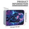ETLKJVBL Metal Tin Box Sturdy Metal Storage Box with Lid, Large Container Holder for TCG Cards,Car Keys,Cookies,Tin Containers for Gift,5.0x3.7x1.6 Inch,Exquisite Pattern Design(Skeleton Couple) view 3